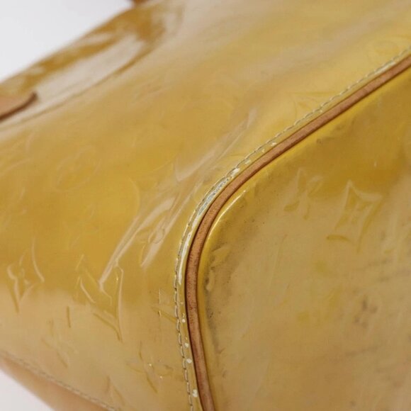 LOUIS VUITTON Monogram Vernis Houston Hand Bag Beige M91004 LV Auth th6217 - Picture 5 of 16